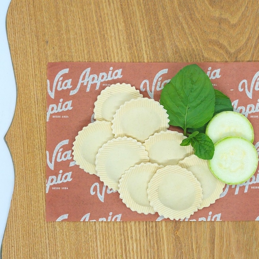 PASTA RELLENA CON CALABACÍN Y MENTA