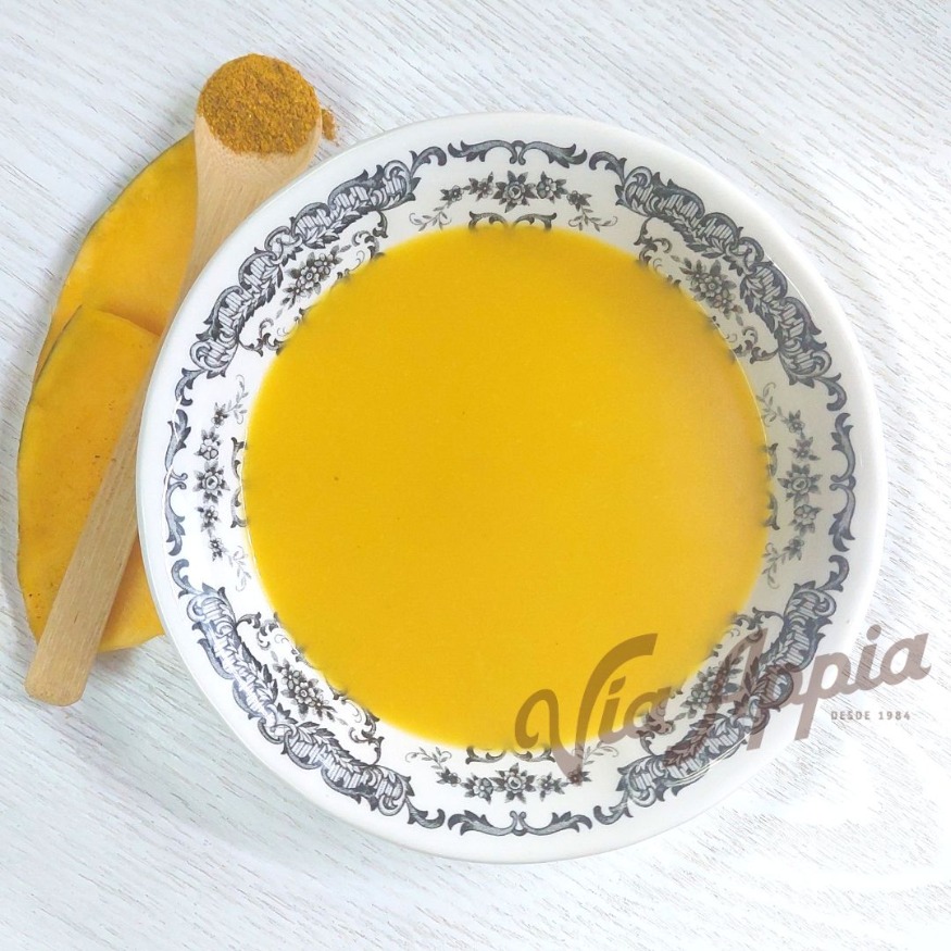 CREMA DE AUYAMA CON COCO Y CURRY 1 RACIÓN