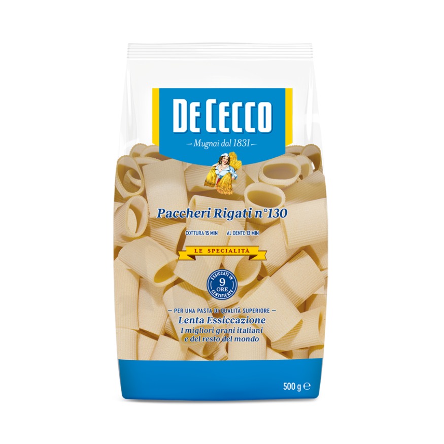PASTA DE CECCO PACCHERI RIGATI NRO 130