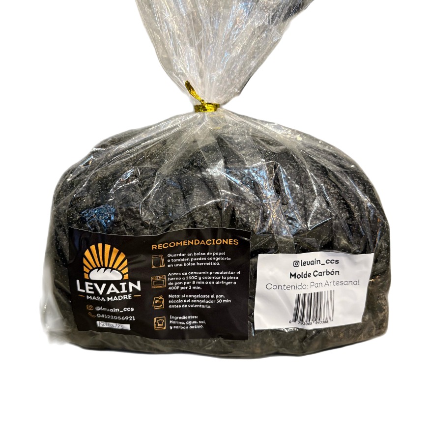 PAN DE MASA MADRE CON CARBON ACTIVADO