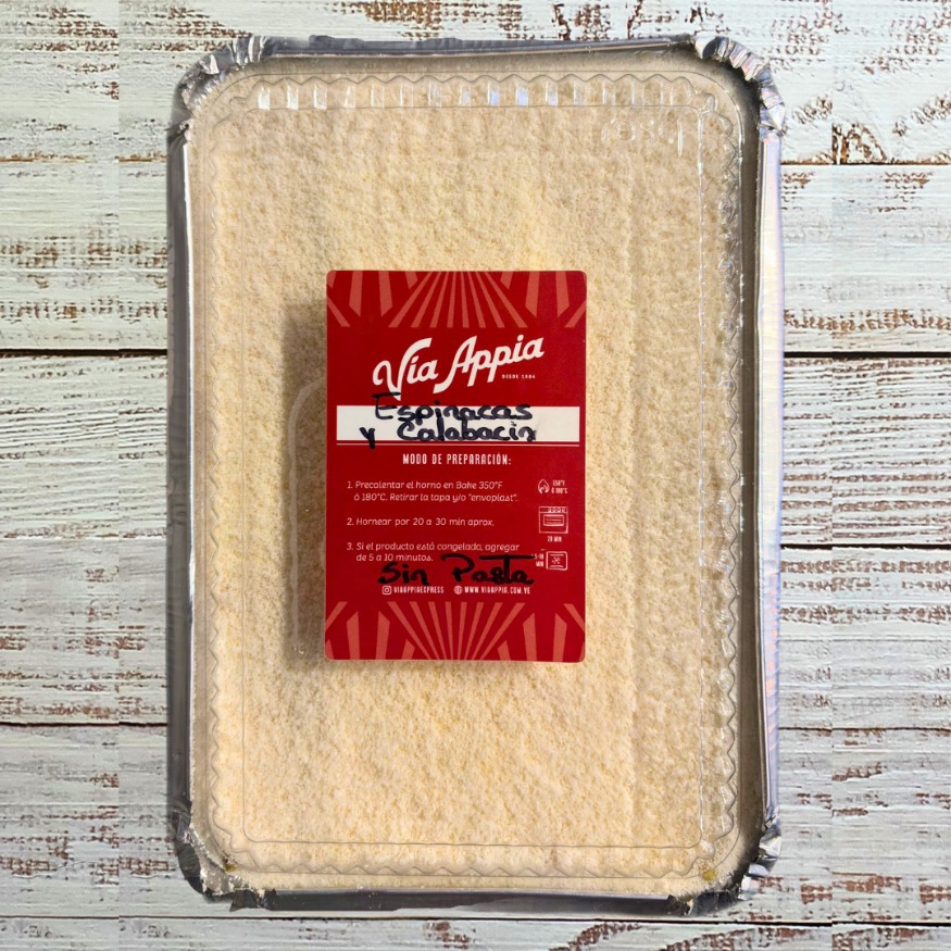 PASTICHO DE ESPINACAS Y CALABACÍN (SIN PASTA)