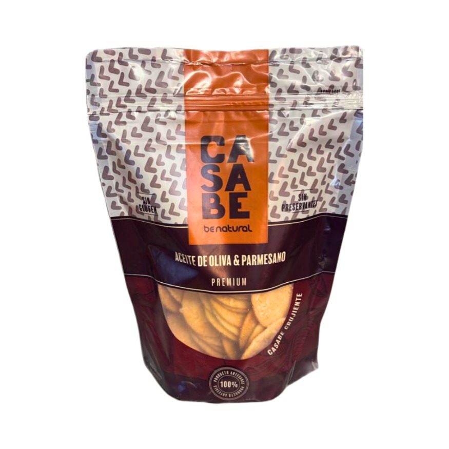 CASABE BE NATURAL CON ACEITE DE OLIVA Y PARMESANO