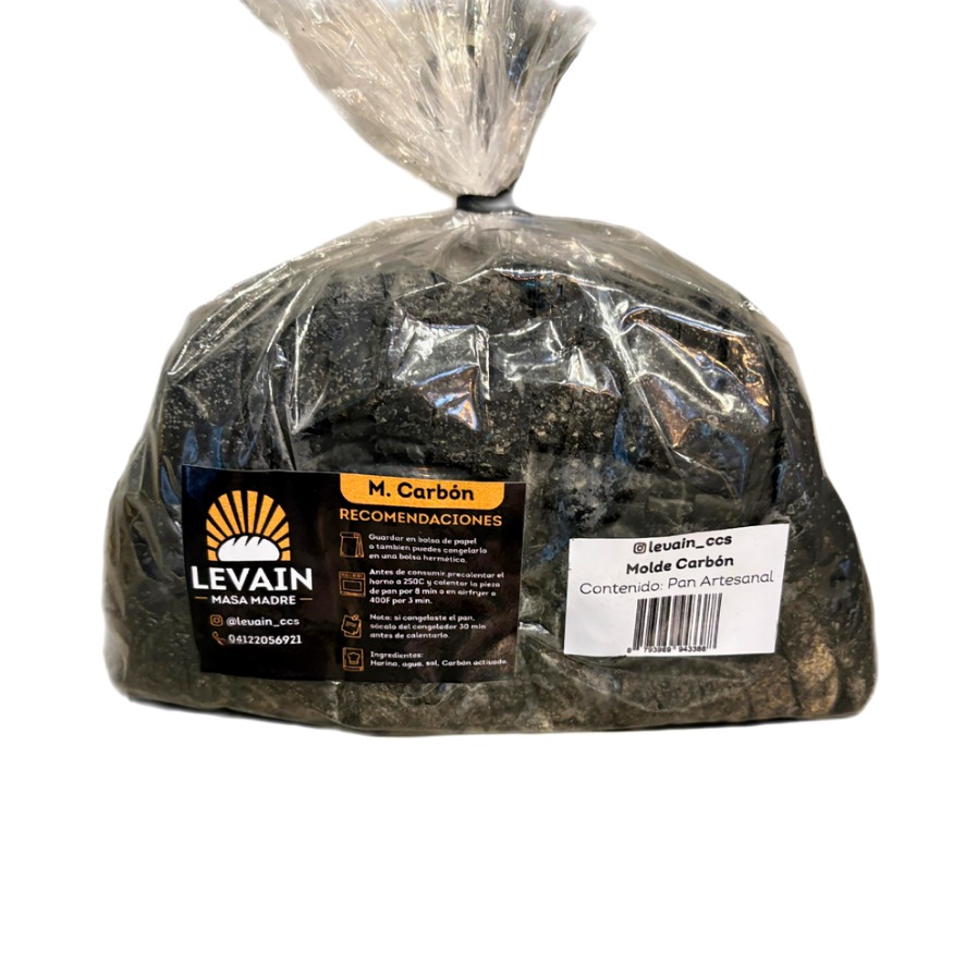 PAN DE MASA MADRE LEVAIN CON CARBON ACTIVADO