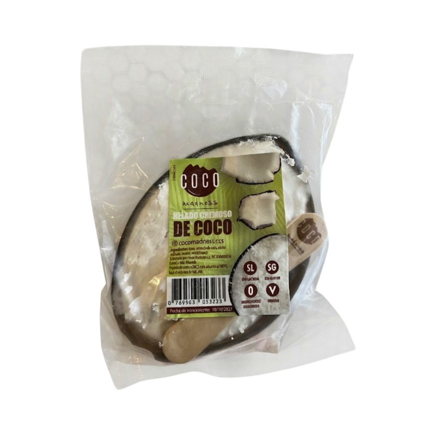 CONCHA DE HELADO DE COCO BAJO EN AZÚCAR